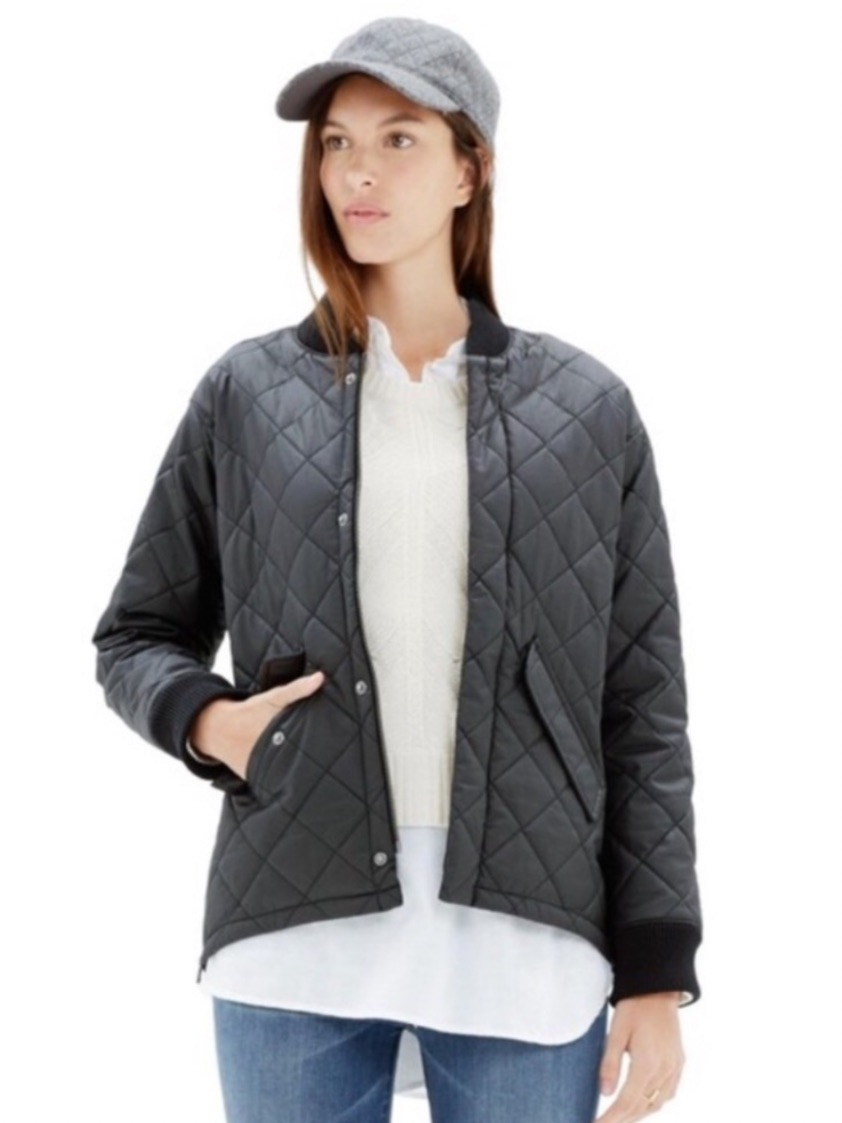 Madewell Quilted Session Bomber Jacket Large Full Zip
